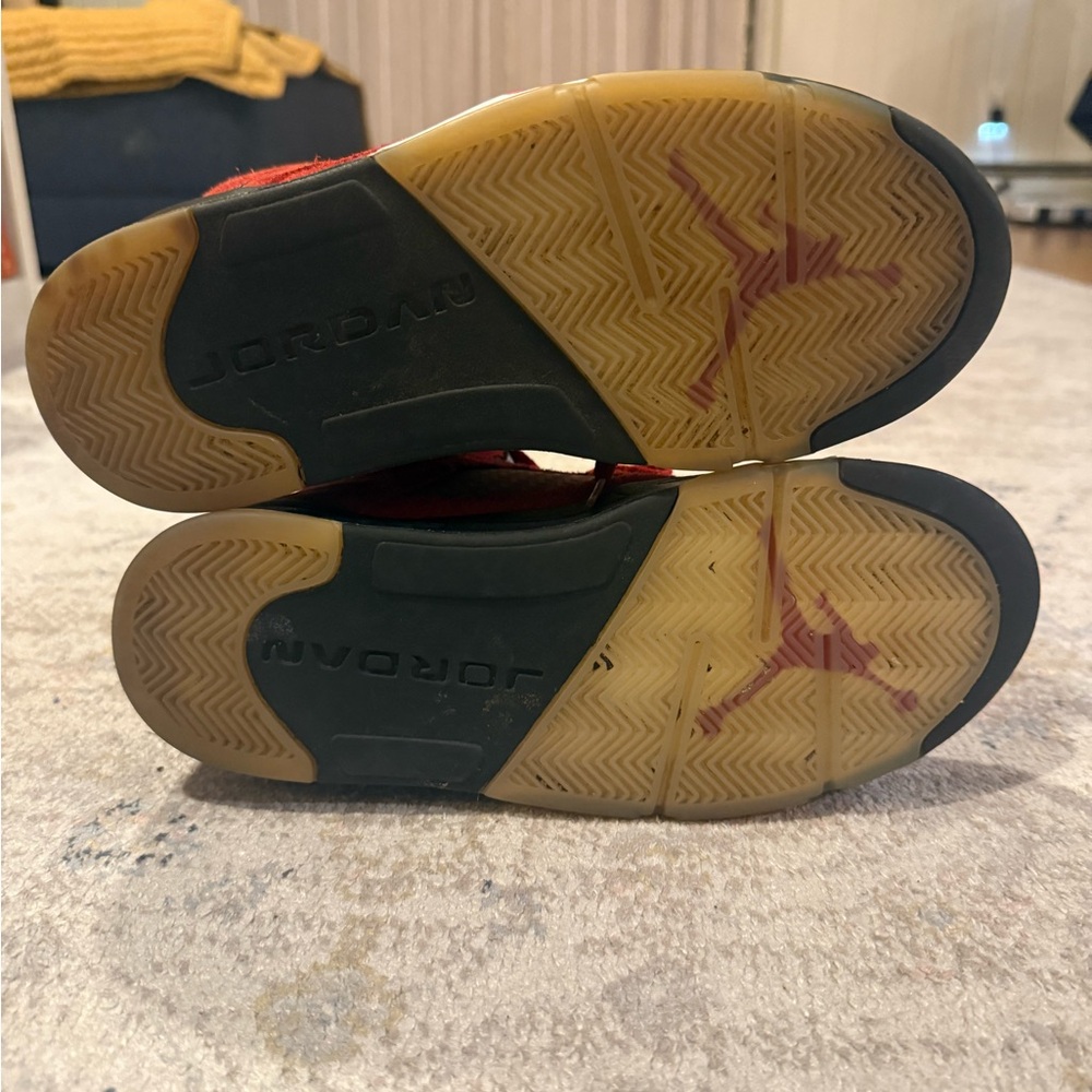 Jordan 5 Retro “Raging Bull” — Size 8 — Project/Restoration Pair - Picture 3 of 7